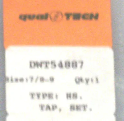 NEW QUALTECH DWT54887 7/8-9'' TAP SET