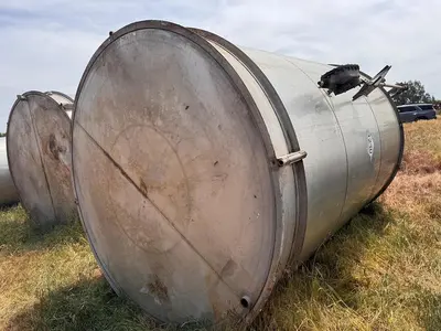 Tank, 4,250 Gallon, Stainless Steel, 8' Dia x 12' H, Valley Foundry, UL Rated, #5991328