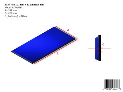 USED PRO-FILL INC BACK PAD A=101MM X B=422MM