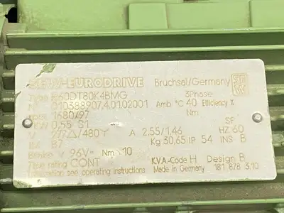 USED SEW-EURODRIVE SEW EURODRIVE R60DT80K4BMG