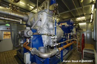 Used MAN Turbo 16 MW Steam Turbine Generator Assembly, Model MARC4-B00.