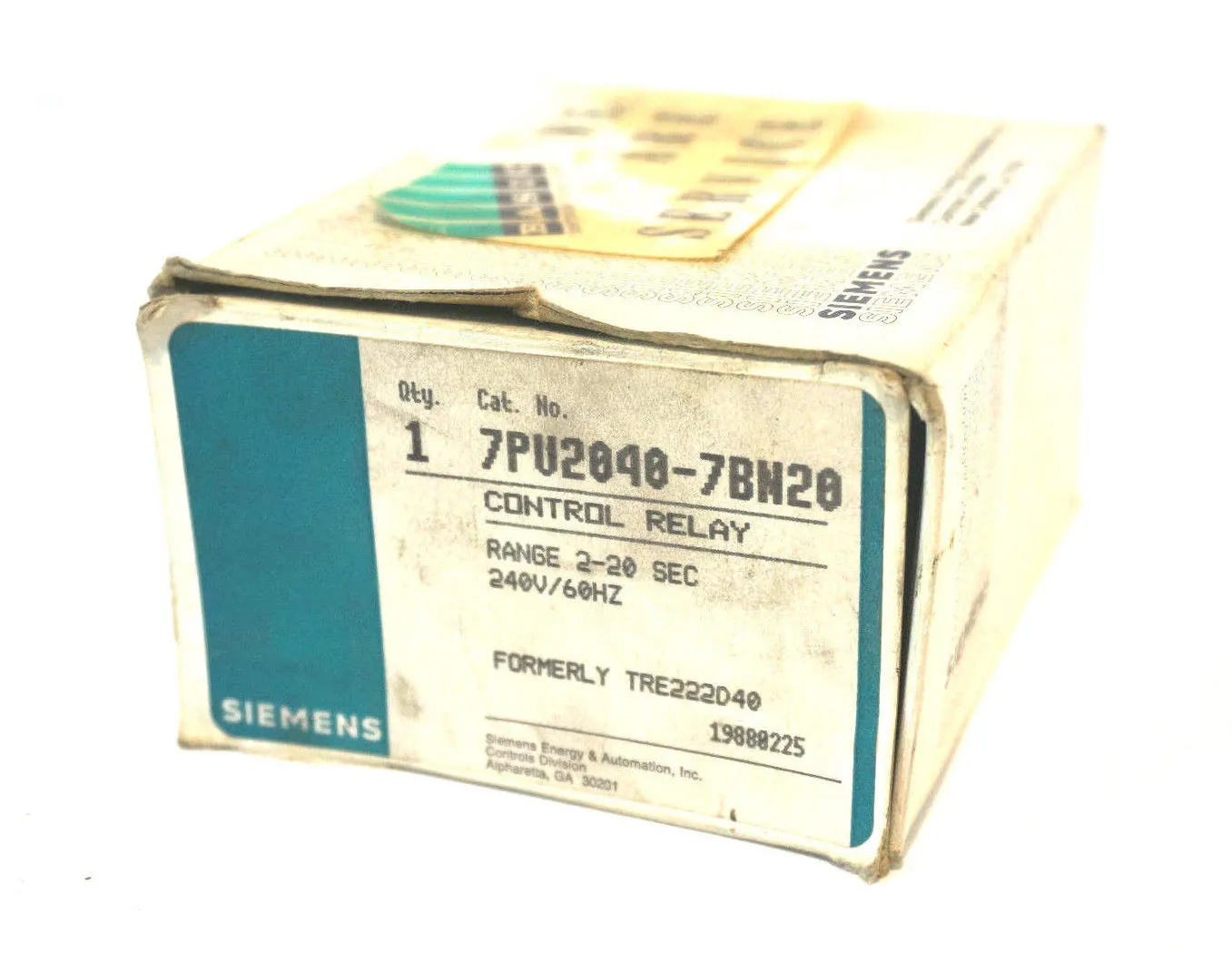 NEW SIEMENS 7PU2040-7BN20 CONTROL RELAY TRE222D40 7PU20407BN20