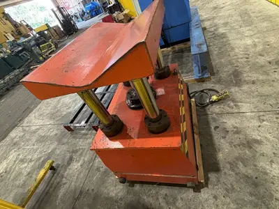 11,000 LBS X 51" SEN FUNG MODEL #UC4A MOTORIZED COIL REEL UNCOILER & COIL CAR: STOCK #23646
