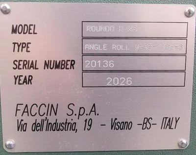 New | Build-to-Order 2026 ROUNDO R-62-S Angle Bending Rolls Minnesota US | SOMINN MACHINERY SALES #1269243