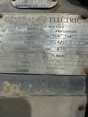Used GE SQUIRREL CAGE A.C. Motors Ohio US | Surplus Asset Holdings #1187531