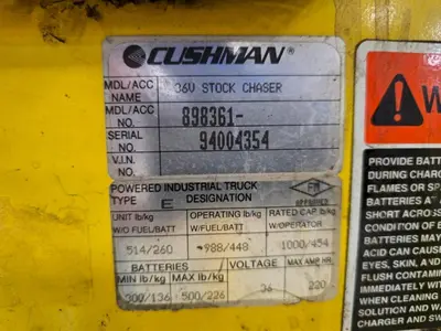 USED CUSHMAN 898361