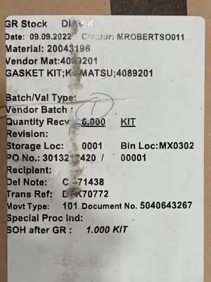 New | in-Stock KOMATSU 4089201 Parts British Columbia CA | Lenmark #1440123