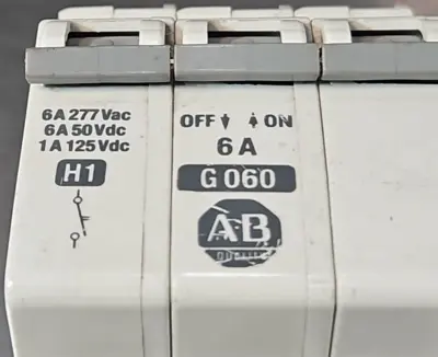 Allen-Bradley 1492-CB2 G 060 Series A H1 Circuit Breaker 6A loc4B10