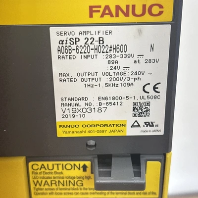 Used FANUC A06B-6220-H022#H600 Servo Drives Indiana US | J&J Industrial Supply #1455755