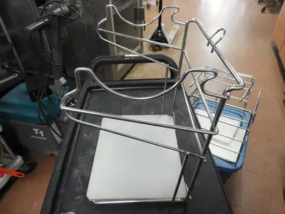 Used Falcon Restaurant Supply Used Choice Chrome Grocery Retail Store Bag Rack / Stand Retail Store Fixtures Illinois US | Falcon Restaurant Supply #1376458