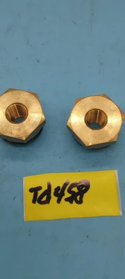 1 LOT OF 2 SAE O-Ring BRASS  male to female pipe thread adapters