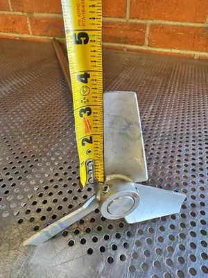 Used 39" STAINLESS STEEL MIXING SHAFT 1" DIAMETER W/ 7" IMPELLER Agitator Shaft California US | Equipment Lab #1413974