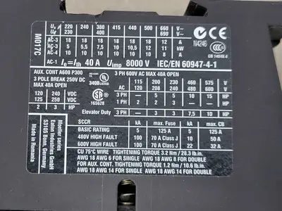 Used EATON DILM17-10 Switchgears British Columbia CA | Lenmark #239619