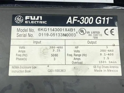 Used FUJI 6KG1143001X4B1 Industrial Controls Ohio US | Surplus Asset Holdings #1241980