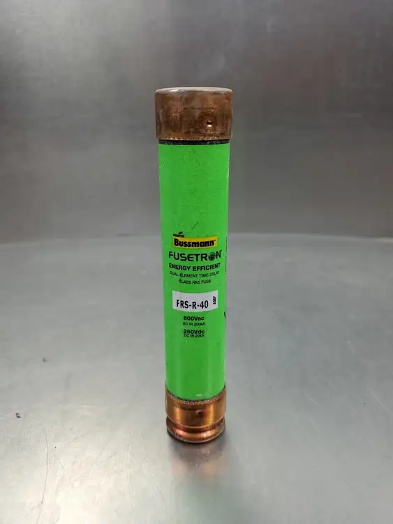 Used Bussmann FRS-R-40 FUSETRON ENERGY EFFICIENT FUSE, 600VAC/250VDC, 40A Fuses | Palmetto Automation #1156017