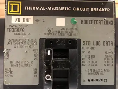 USED SQUARE D FA36070