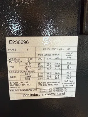 2020 CHICAGO PNEUMATIC QRS25 Rotary Screw & Sliding Vane Air Compressors | GMT (9)