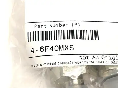 4-6F4OMXS | Parker 4-6F40MXS 37 Degree Flare Tube Fitting 1/4" Tube OD 3/8"-19 Thread 6 PACK - New