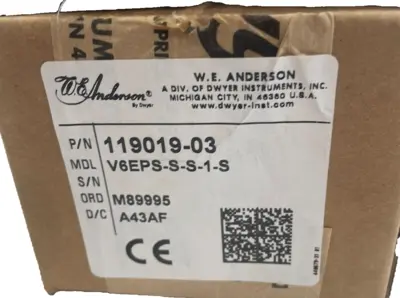 NEW W.E ANDERSON FLOTEC V6EPS-S-S-1-S FLOW SWITCH V6EPSSS1S