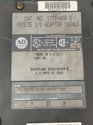 Used ALLEN-BRADLEY 1771-ASB D Industrial Controls Ohio US | Surplus Asset Holdings #1243984