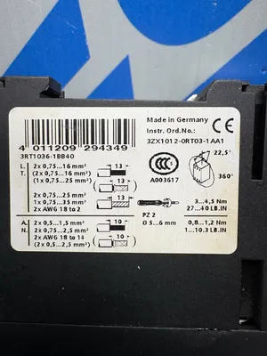 Siemens 3RT1036-1BB40 Electrical/PLC/Automation | ESS Industrial Equipment Sales (6)