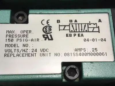 USED NUMATICS 081SS400M000061