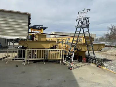 75 TON X 103'6" SPAN P&H CRANE GIRDERS WITH END TRUCKS. STOCK # 1226624