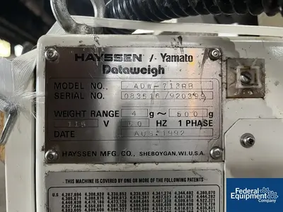 USED Hayssen Hayssen / Yamato Bucket Scale, Model ADW-713RB