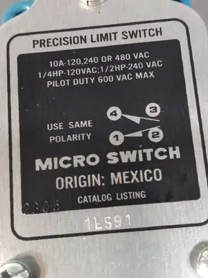 Honeywell 1LS91 Precision Limit Switch Loc4D28