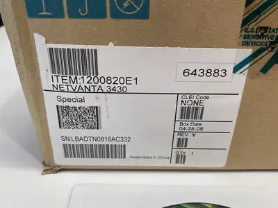 New | in-Stock ADTRAN NetVanta 3430 Modular Access Router - Single-slot Dual Ethernet Enterprise Networking Equipment Michigan US | Maverick Industrial Sales #1414332