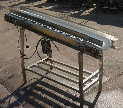 USED STAINLESS FOOD GRADE BELT CONVEYOR STAINLESS CONVEYOR