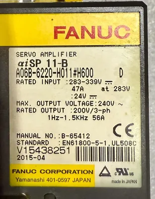 2015 FANUC A06B-6220-H011#H600 Servo Drives | Great American Equipment Company (3)
