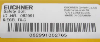 NEW EUCHNER 082991 SAFTEY BOLT RIEGEL TX-C