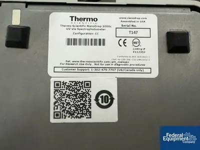 USED Thermo Scientific Thermo Scientific NanoDrop 2000c Spectrophotometer