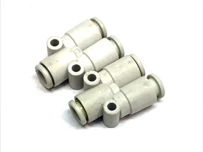 USED SMC UNION Y FITTING 6MM PUSH-IN TUBE 3-WAY ONE-TOUCH LOT OF 2