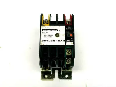 D40RB,D40RPB,D40RPA | Cutler-Hammer D40RB Type R Powered Relay D40RPB N.C. Yellow, D40RPA N.O. Green - Used