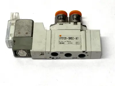 USED SMC PNEUMATIC SOLENOID VALVE 1/4" PORTS