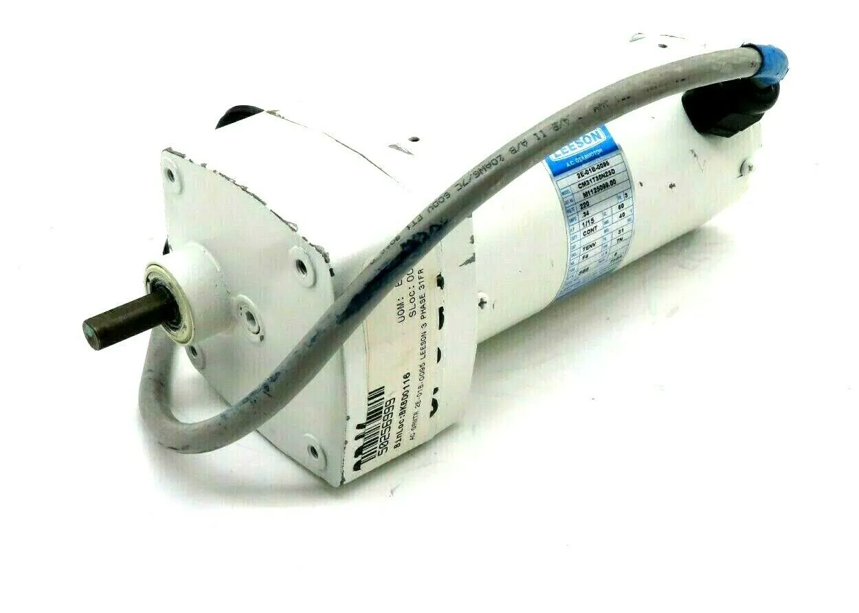 USED LEESON M1125099.00 A.C. GEARMOTOR 220V 60HZ .34AMPS CM31T30NZ3D M112509900