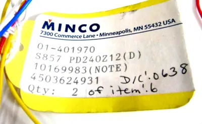 NEW MINCO S857 PD240Z12 TEMPERATURE SENSOR