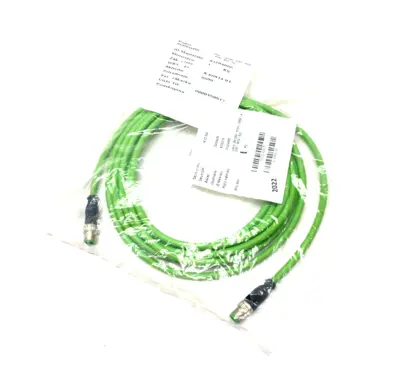NEW BECKHOFF DOUBLE ENDED ETHERCAT CABLE M12 4-PIN
