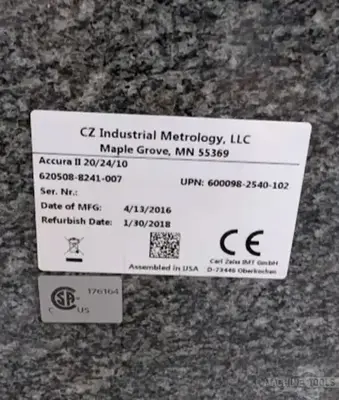 Used 2016 ZEISS ACCURA II 20/24/10 Coordinate Measuring Machines Arizona US | KD Machinery #1314873