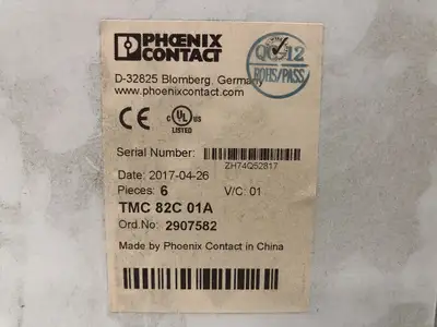 NEW 2017 PHEONIX CONTACT TMC 82C 01A