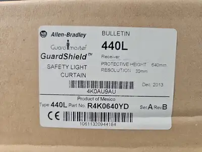Allen Bradley R4K0640YD Ser A Rev B GuardShield Safety Light Curtain loc6E1