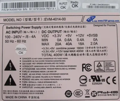 NEW PROMISE VTRAK E310S 2U 12-BAY DUAL CONTROLLER SAS TO SAS RAID6 SUBSYSTEM