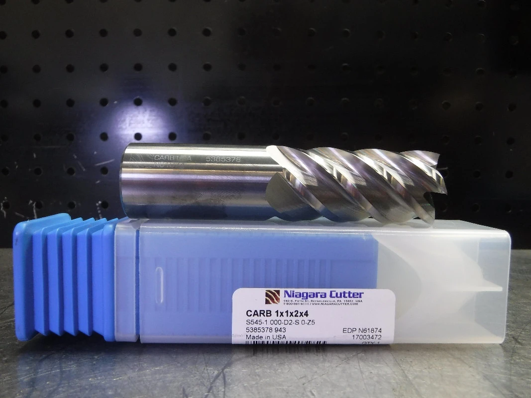 Niagara Cutter 1" Solid Carbide Endmill 5 Flute S545-1.000-D2-S.0-Z5 (LOC1125A)