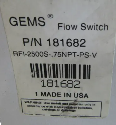 NEW GEMS 181682 VISUAL FLOW INDICATOR