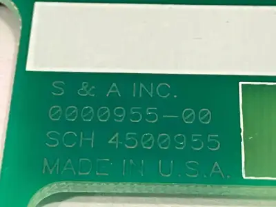 Used Saunders & Associates Loadcard CMOS / 50 PF / SCH 4500955 Printed Circuit Boards (PCB) Michigan US | Maverick Industrial Sales #1489346