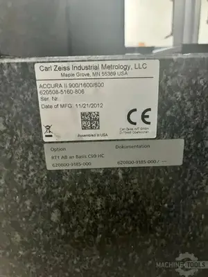 Used 2012 ZEISS ACCURA II 9.16.8 Coordinate Measuring Machines Arizona US | KD Machinery #1341540