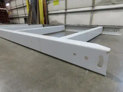 Hytrol HPS 37"W Conveyor Leg 96" Top Section Extension No Brackets WHITE