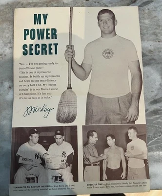 Very Rare Mickey Mantle Baseball Camp Brochure Dated 1954